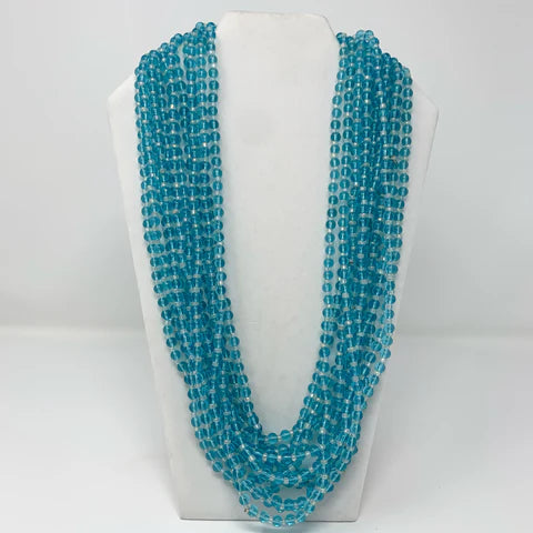 27 Inches Turquoise Crystal Glass Beads Necklaces