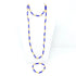 27 Inches Yellow And Blue Glass Bead Necklace & Bracelet Set