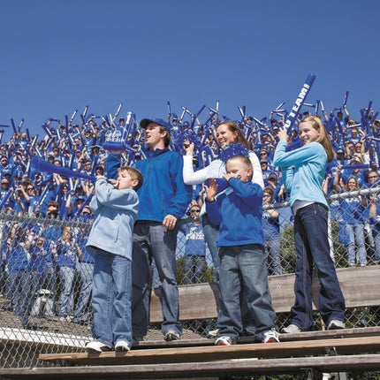 28" Blue Team Spirit Collapsible Stadium Horns - 12 Per Pack