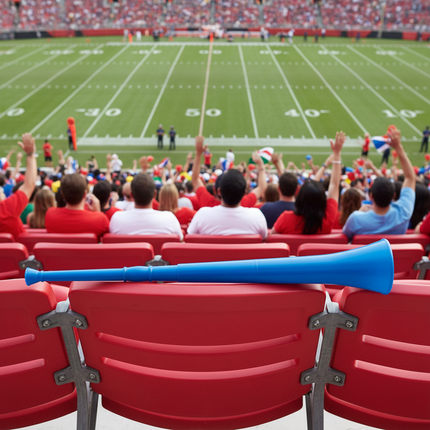 28" Blue Team Spirit Collapsible Stadium Horns - 12 Per Pack