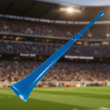 28" Blue Team Spirit Collapsible Stadium Horns - 12 Per Pack