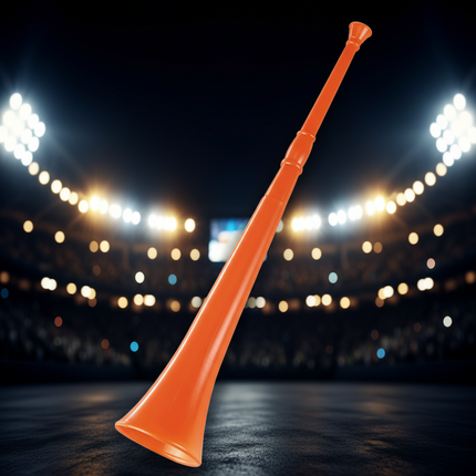 28" Orange Collapsible Stadium Horns - 12 Pack