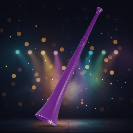 28" Purple Collapsible Stadium Horns - 12 Pack