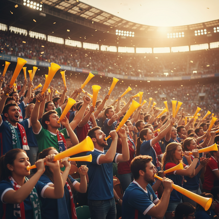 28" Yellow Collapsible Stadium Horns - 12 Per Pack