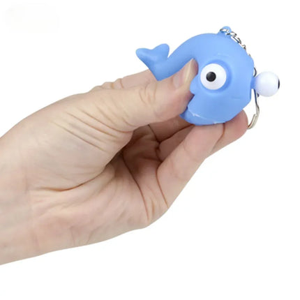 2" Squeeze Animal Popping Eye Keychain