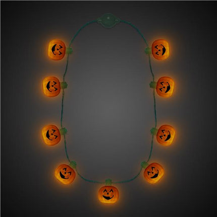 LED Light Up Pumpkin Necklace