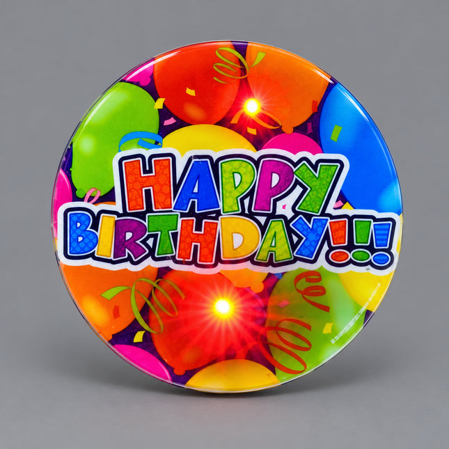 3.5" Light-Up Happy Birthday Button