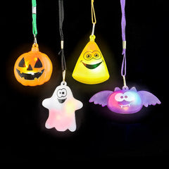 2" Flashing Halloween Necklace Assortment