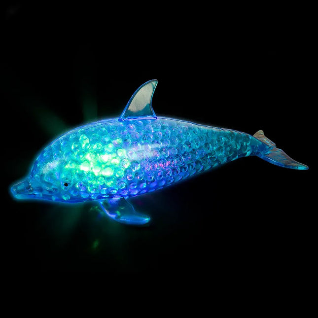 7.5" Light-Up Squeezy Bead Dolphin - Pack of 12