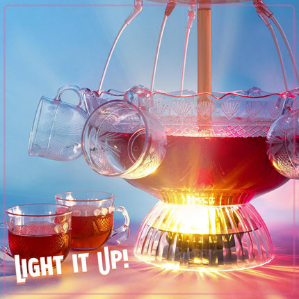 3-Tier LED Lighted Party Fountain With 8 Reusable Cups Set