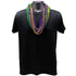 33 Inches 12mm Round Metallic Purple, Gold and Green Mardi Gras Beads Necklaces