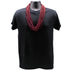 33 Inches Round Metallic Burgundy Mardi Gras Beads - Pack of 72 Necklaces