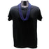 33 Inches Round Metallic Dark Blue Mardi Gras Beads - Pack of 72 Necklaces