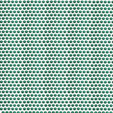 33 Inches Round Metallic Green Mardi Gras Beads - 72 Necklaces