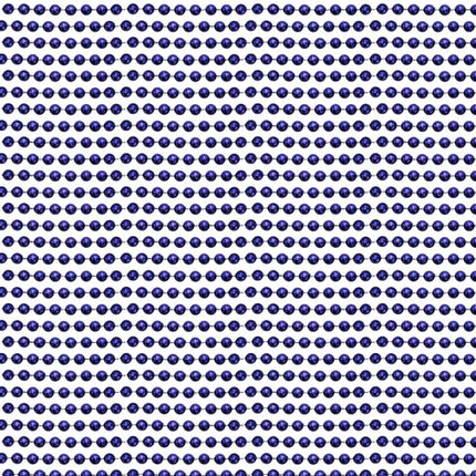 33 Inches Round Metallic Navy Blue Mardi Gras Beads Necklaces