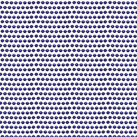 33 Inches Round Metallic Navy Blue Mardi Gras Beads Necklaces