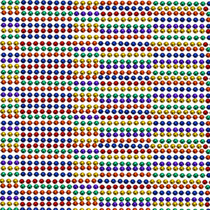 33 Inches Round Metallic Rainbow 6 Section Mardi Gras Beads - 72 Necklaces