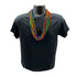 33 Inches Round Metallic Rainbow 6 Section Mardi Gras Beads - Pack of 72 Necklaces
