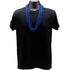 33 Inches Round Metallic Royal Blue Mardi Gras Beads - Pack of 72 Necklaces