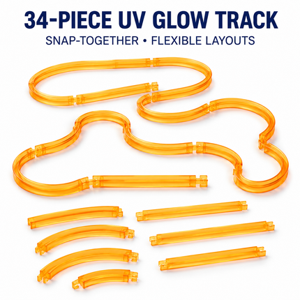 34 piece UV glow track
