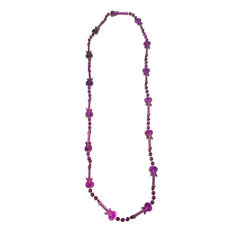 36 Inch Guitar Beaded Necklace - Assorted Colors