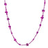 36 Inches Flamingo & Flower Bead Necklace - Metallic Hot Pink