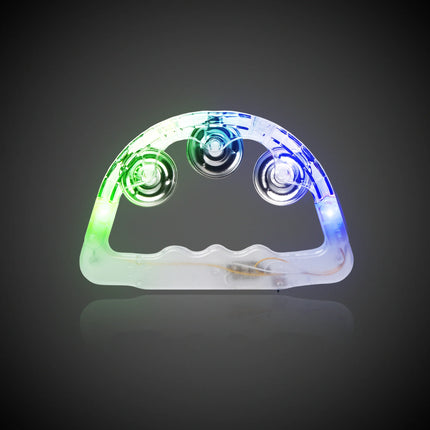 White LED Light Up Wedding Tambourine
