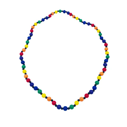 38 Inch Acrylic Rainbow 12mm Beaded Necklace