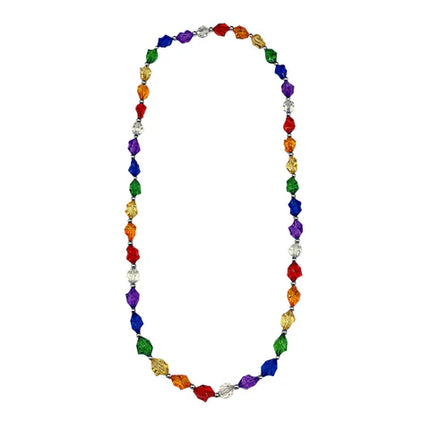 38 Inches Acrylic Rainbow Infiniti Stone Beaded Necklace