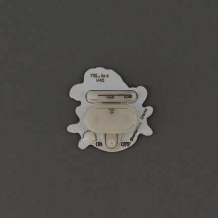 LED Snowman Christmas Lights Flashing Blnky Body Light Lapel Pin