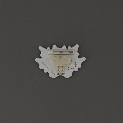 Merry Christmas Holly Flashing Blinky Body Light Lapel Pins - 6 Per Pack