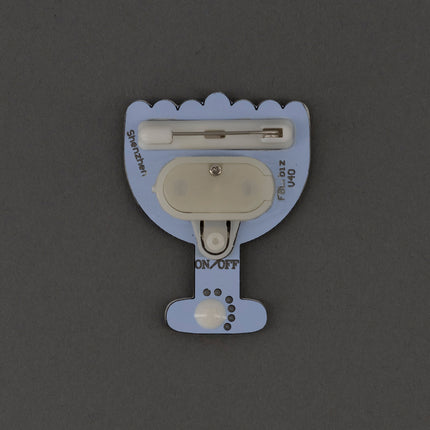 Light Up Happy Hanukkah Body Light Pin