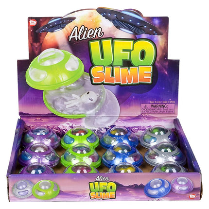 3 Inches UFO Alien Rainbow Slime - 12 Assorted Per Pack