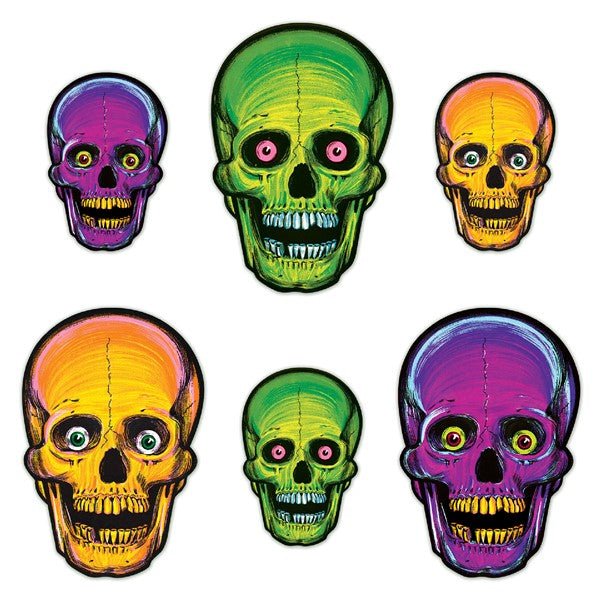 Halloween Glow Skull Cutouts