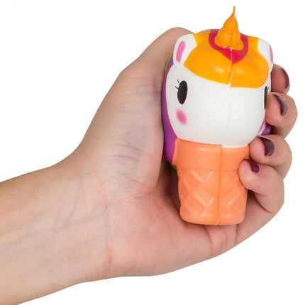 4" Squish Unicorn Ice Cream