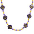 40 Inches Purple and Gold Tiger Paw Beads Necklace
