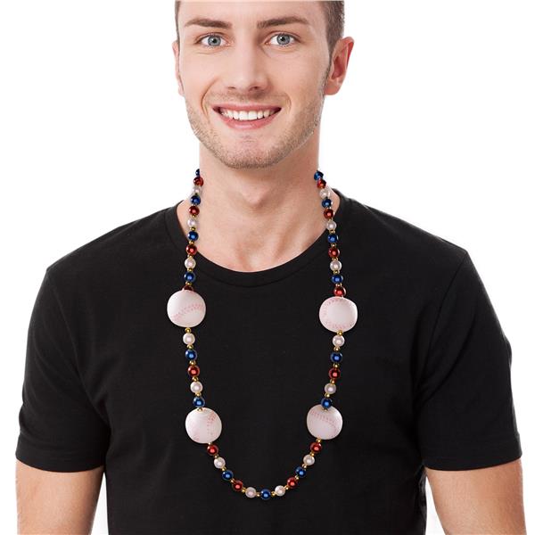 42 Inch Baseball Bead Necklace