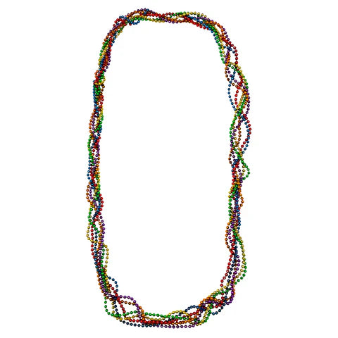 42 Inches 6mm Rainbow Colors Braided Beaded Necklaces