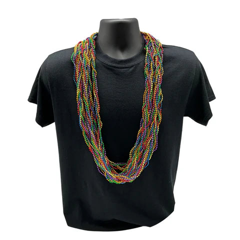 42 Inches 6mm Rainbow Colors Braided Beads Necklaces