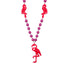 42 Inches Flamingo Necklace With Hot Pink Beads & Pearl Insets