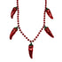42 Inches Red Hot Chili Pepper Bead Necklace