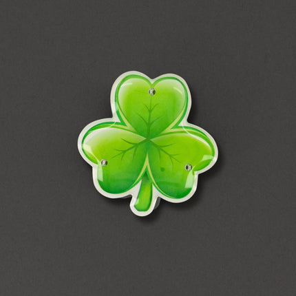 LED Luck of the Irish Shamrock Flashing Body Light Lapel Pins