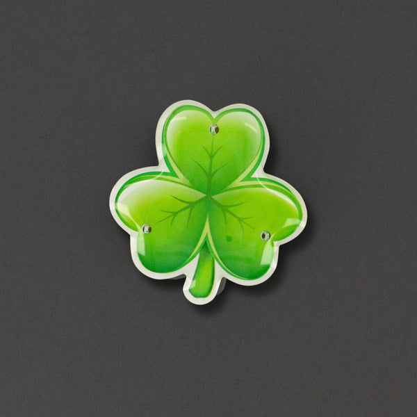 LED Luck of the Irish Shamrock Flashing Body Light Lapel Pins