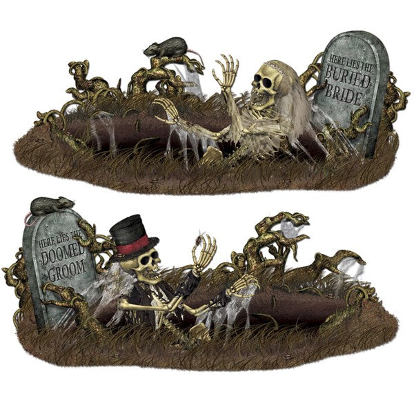 Dead Bride & Groom Props - Pack of 2