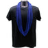 48 Inches 10mm Round Metallic Royal Blue Mardi Gras Beads - Pack of 12 Necklaces