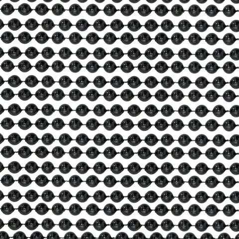 48 Inches 12mm Round Black Mardi Gras Beads - 12 Necklaces