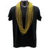 48 Inches 14mm Round Metallic Gold Mardi Gras Beads - Pack of 12 Necklaces