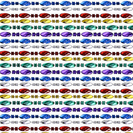 48 Inches Swirl Metallic 6 Color Mardi Gras Beads - 12 Necklaces