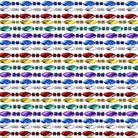 48 Inches Swirl Metallic 6 Color Mardi Gras Beads - 12 Necklaces