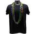 48 Inches Swirl Metallic Purple, Gold & Green Mardi Gras Beads - Pack of 12 Necklaces